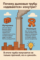 Изоляция и футеровка железобетонных дымовых труб